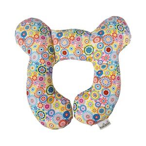 Kakiblin Baby Travel Neck Pillow Floral Medallion Infant Head Support Multicolor